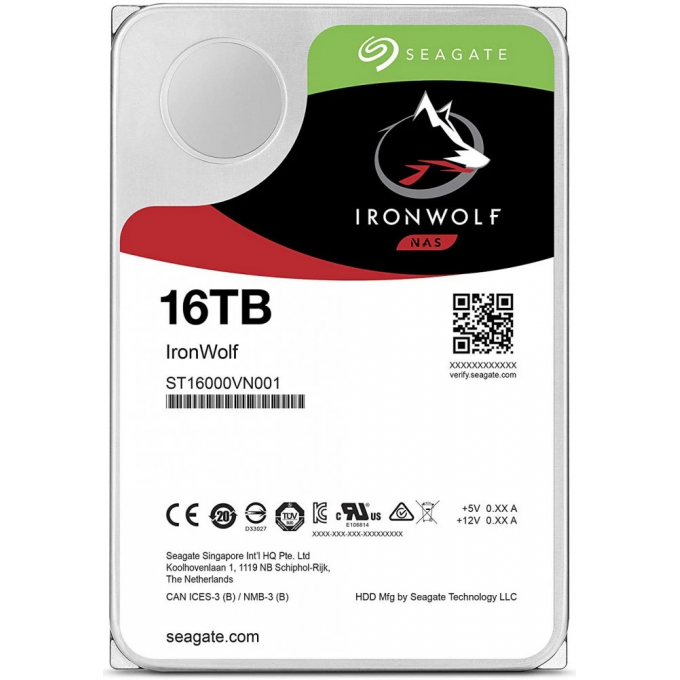 Жёсткий диск 16Tb SATA-III SEAGATE IRONWOLF () ST16000VN001