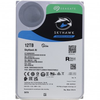 Жесткий диск SEAGATE SKYHAWK AI 12TB SATA-III, 256MB Жесткий диск SEAGATE SKYHAWK AI 12TB SATA-III, 256MB
